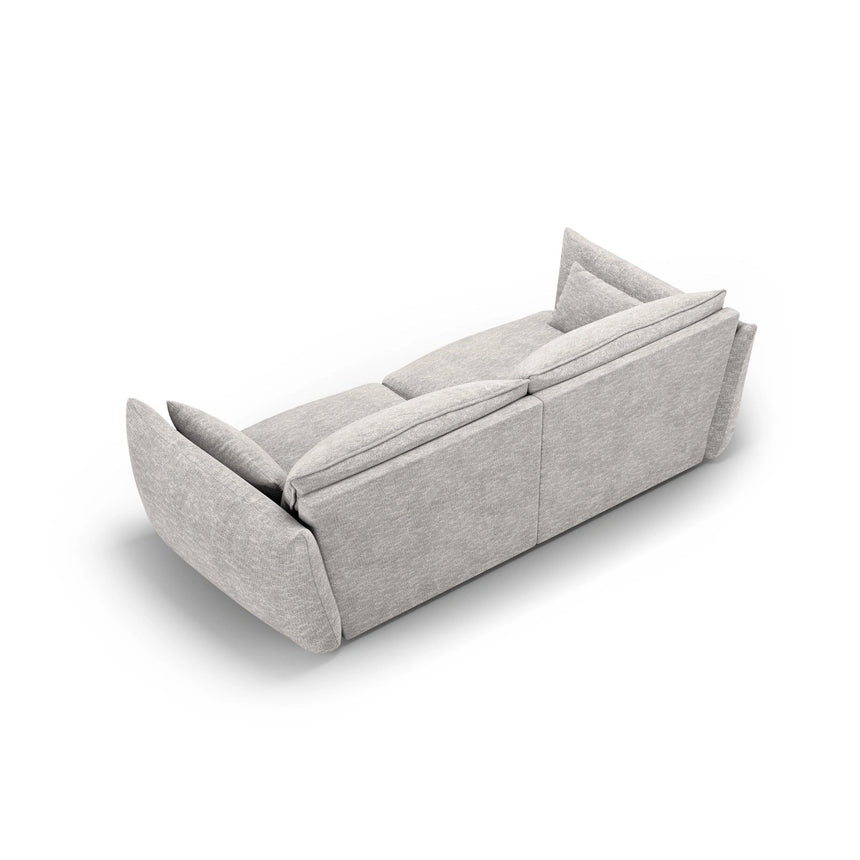 Matera 3-Sitzer Sofa aus Chenille in Hellgrau (Haga 06), 208x110x85 cm von Cosmopolitan Design – Bild 4