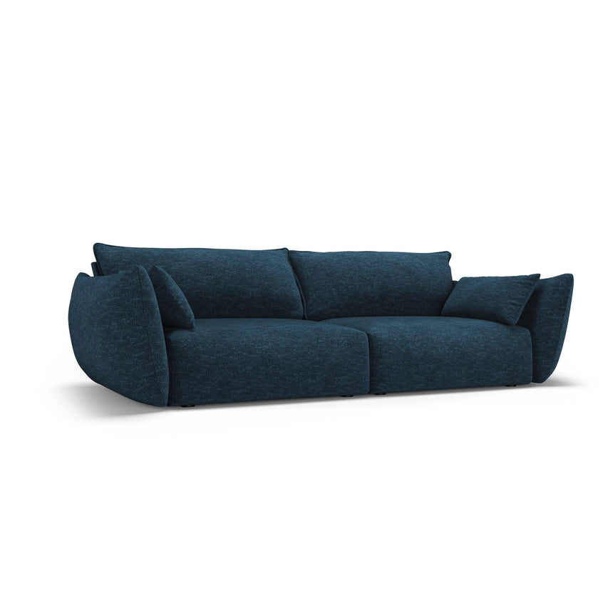 Matera 3-Sitzer Sofa aus Chenille in Königsblau (Haga 86), 208x110x85 cm von Cosmopolitan Design – Bild 3