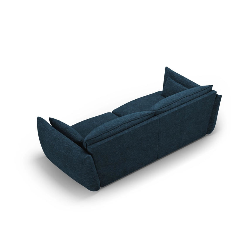Matera 3-Sitzer Sofa aus Chenille in Königsblau (Haga 86), 208x110x85 cm von Cosmopolitan Design – Bild 4