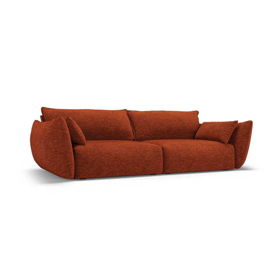 Matera 3-Sitzer Sofa aus Chenille in Terrakotta (Haga 44), 208x110x85 cm von Cosmopolitan Design – Bild 3