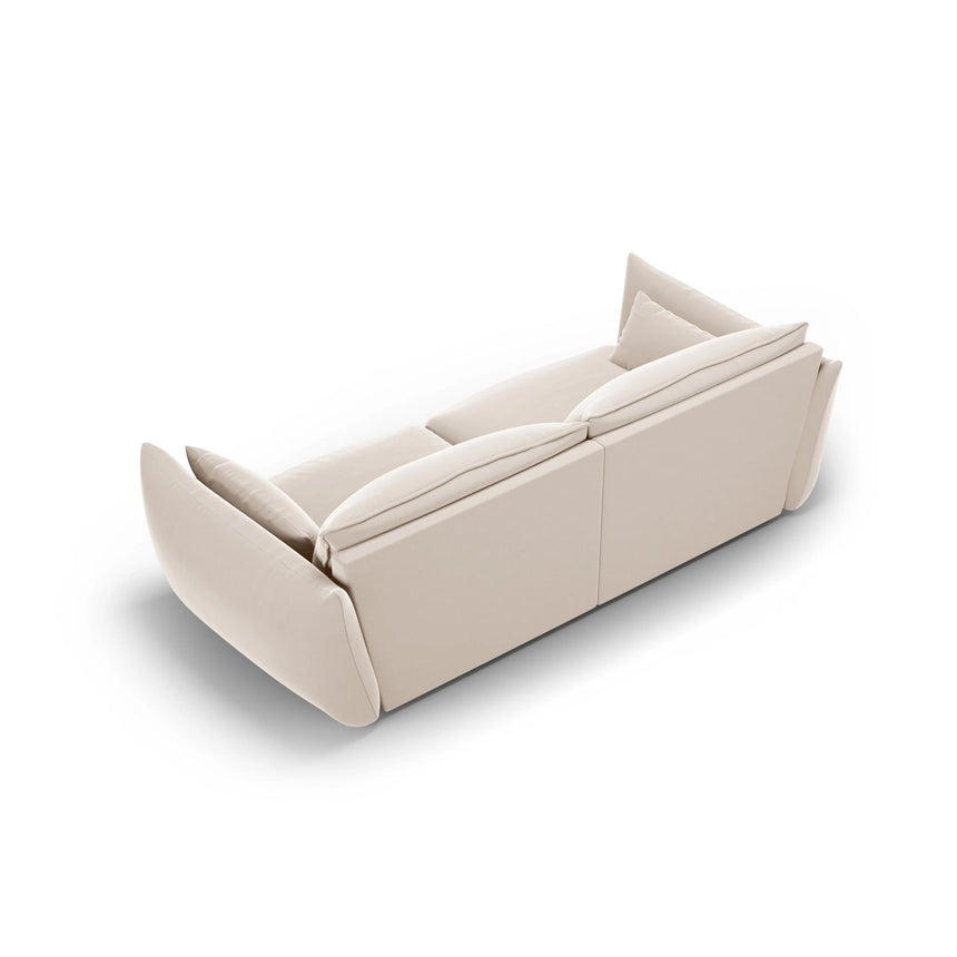 Matera 3-Sitzer Sofa aus Samt in Beige (Salvador 1), 208x110x85 cm von Cosmopolitan Design – Bild 4