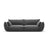 Matera 3-Sitzer Sofa aus Samt in Dunkelgrau (Salvador 18), 208x110x85 cm von Cosmopolitan Design – Bild 1