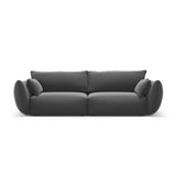 Matera 3-Sitzer Sofa aus Samt in Dunkelgrau (Salvador 18), 208x110x85 cm von Cosmopolitan Design – Bild 1