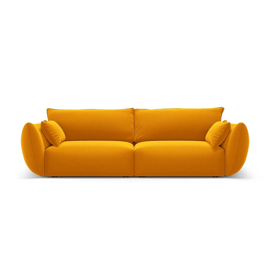 Matera 3-Sitzer Sofa aus Samt in Gelb (Salvador 10), 208x110x85 cm von Cosmopolitan Design – Bild 1