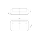 Matera 3-Sitzer Sofa aus Samt in Gelb (Salvador 10), 208x110x85 cm von Cosmopolitan Design – Bild 2
