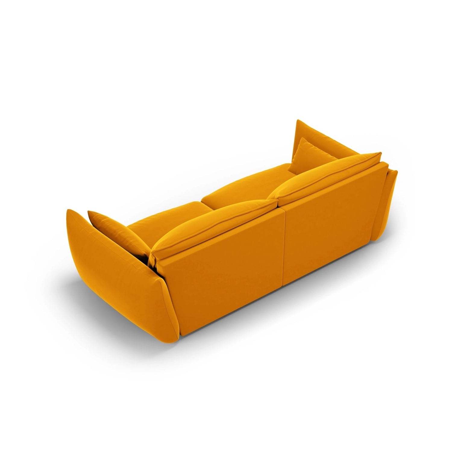 Matera 3-Sitzer Sofa aus Samt in Gelb (Salvador 10), 208x110x85 cm von Cosmopolitan Design – Bild 4