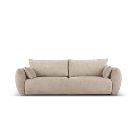 Matera 3-Sitzer Sofa mit Schlaffunktion und Stauraum, aus Chenille in Beige (Haga 30), 240x108x86 cm von Cosmopolitan Design – Bild 1