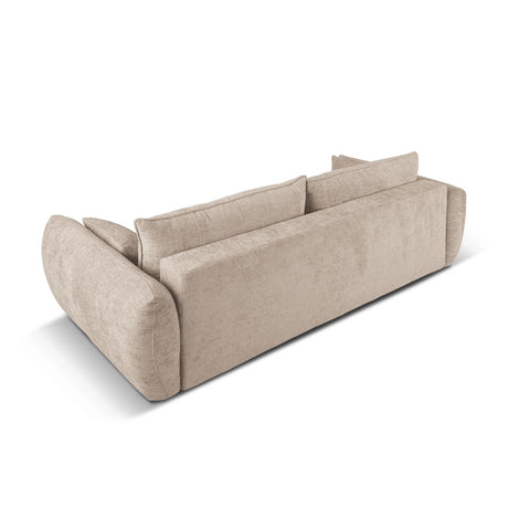 Matera 3-Sitzer Sofa mit Schlaffunktion und Stauraum, aus Chenille in Beige (Haga 30), 240x108x86 cm von Cosmopolitan Design – Bild 7