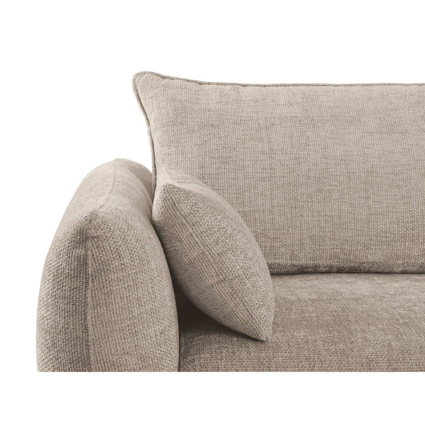 Matera 3-Sitzer Sofa mit Schlaffunktion und Stauraum, aus Chenille in Beige (Haga 30), 240x108x86 cm von Cosmopolitan Design – Bild 8