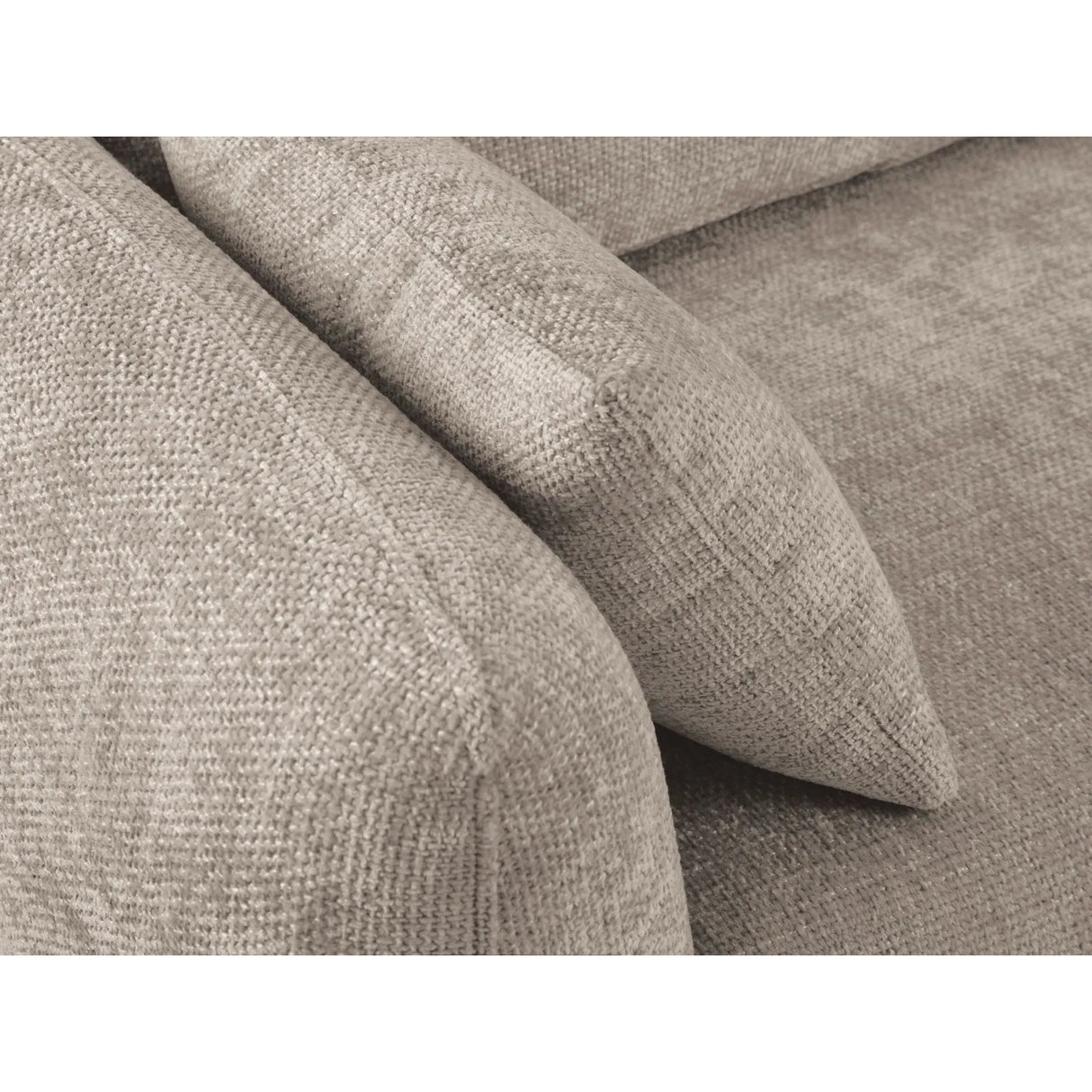 Matera 3-Sitzer Sofa mit Schlaffunktion und Stauraum, aus Chenille in Beige (Haga 30), 240x108x86 cm von Cosmopolitan Design – Bild 9