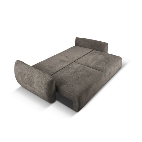 Matera 3-Sitzer Sofa mit Schlaffunktion und Stauraum, aus Chenille in Grau (Haga 16), 240x108x86 cm von Cosmopolitan Design – Bild 6