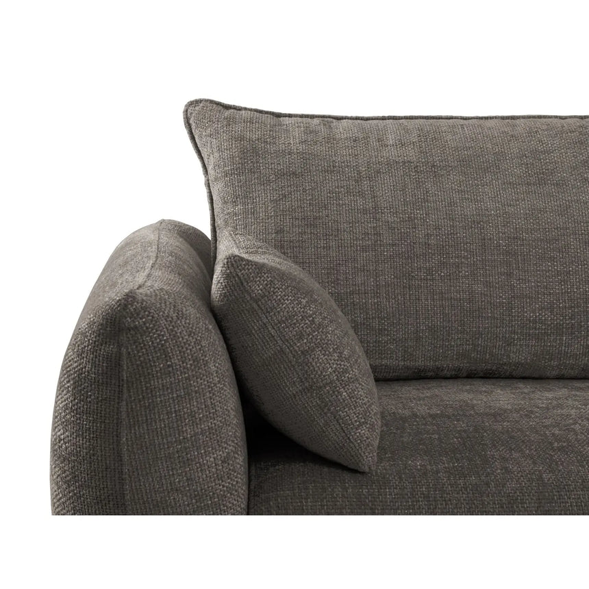 Matera 3-Sitzer Sofa mit Schlaffunktion und Stauraum, aus Chenille in Grau (Haga 16), 240x108x86 cm von Cosmopolitan Design – Bild 8