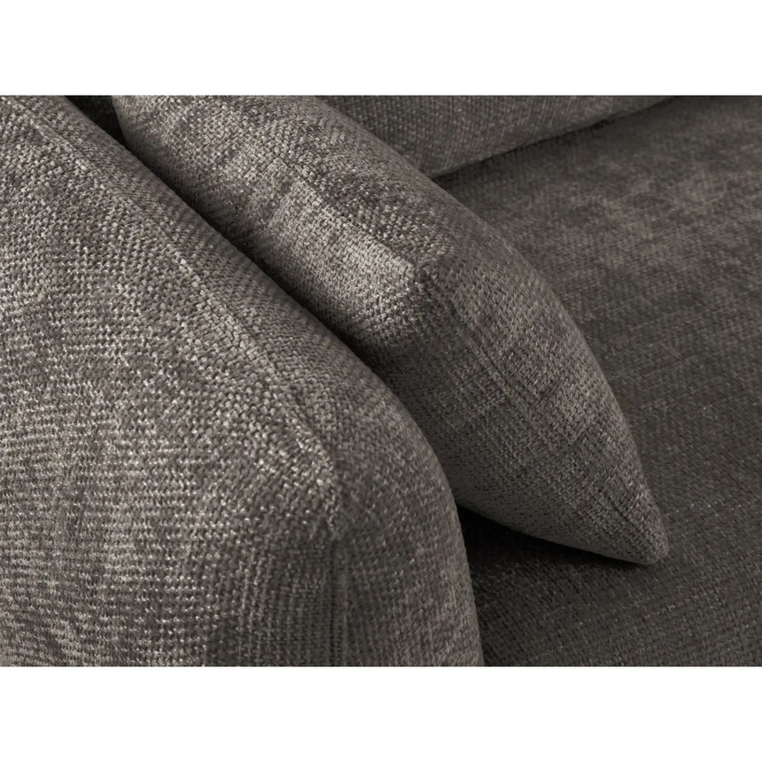 Matera 3-Sitzer Sofa mit Schlaffunktion und Stauraum, aus Chenille in Grau (Haga 16), 240x108x86 cm von Cosmopolitan Design – Bild 9