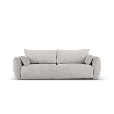 Matera 3-Sitzer Sofa mit Schlaffunktion und Stauraum, aus Chenille in Hellgrau (Haga 06), 240x108x86 cm von Cosmopolitan Design – Bild 1