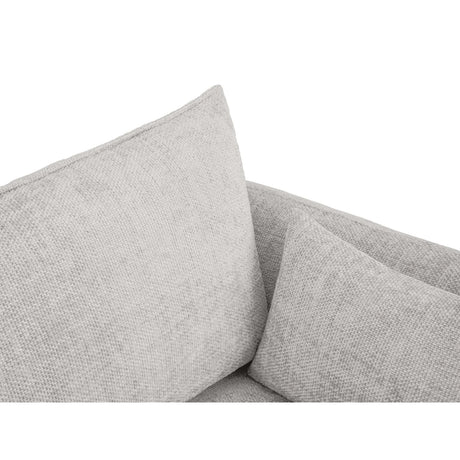 Matera 3-Sitzer Sofa mit Schlaffunktion und Stauraum, aus Chenille in Hellgrau (Haga 06), 240x108x86 cm von Cosmopolitan Design – Bild 10