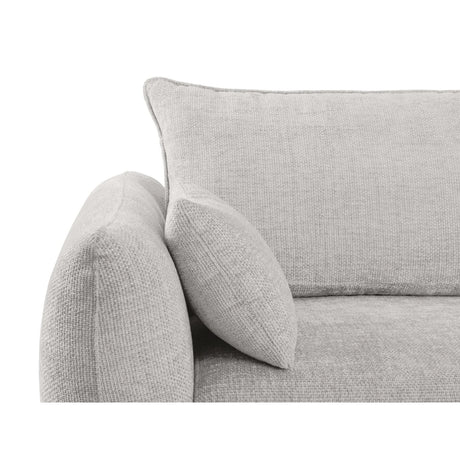 Matera 3-Sitzer Sofa mit Schlaffunktion und Stauraum, aus Chenille in Hellgrau (Haga 06), 240x108x86 cm von Cosmopolitan Design – Bild 8
