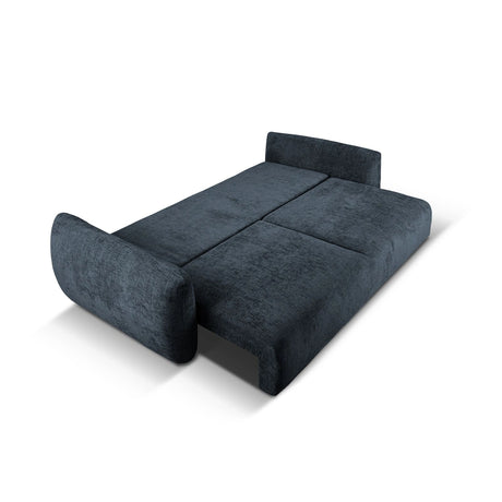 Matera 3-Sitzer Sofa mit Schlaffunktion und Stauraum, aus Chenille in Königsblau (Haga 86), 240x108x86 cm von Cosmopolitan Design – Bild 6