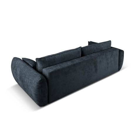 Matera 3-Sitzer Sofa mit Schlaffunktion und Stauraum, aus Chenille in Königsblau (Haga 86), 240x108x86 cm von Cosmopolitan Design – Bild 7