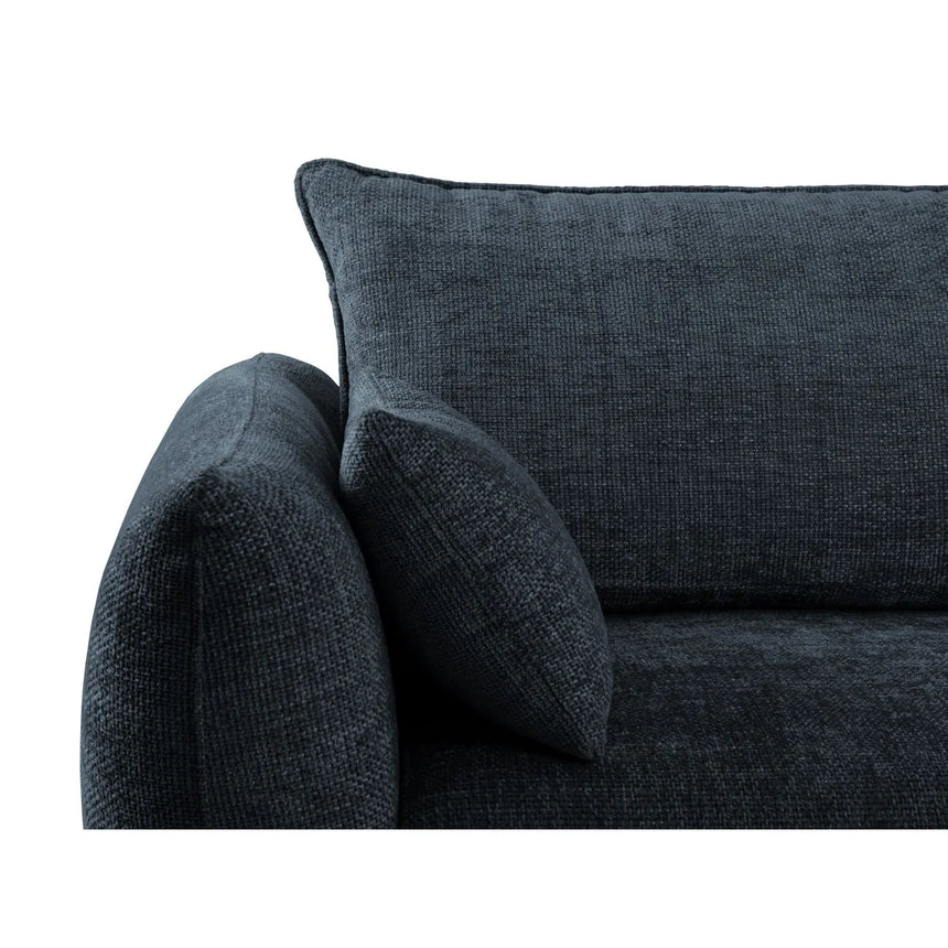 Matera 3-Sitzer Sofa mit Schlaffunktion und Stauraum, aus Chenille in Königsblau (Haga 86), 240x108x86 cm von Cosmopolitan Design – Bild 8
