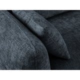 Matera 3-Sitzer Sofa mit Schlaffunktion und Stauraum, aus Chenille in Königsblau (Haga 86), 240x108x86 cm von Cosmopolitan Design – Bild 9