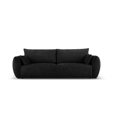 Matera 3-Sitzer Sofa mit Schlaffunktion und Stauraum, aus Chenille in Schwarz (Haga 19), 240x108x86 cm von Cosmopolitan Design – Bild 1