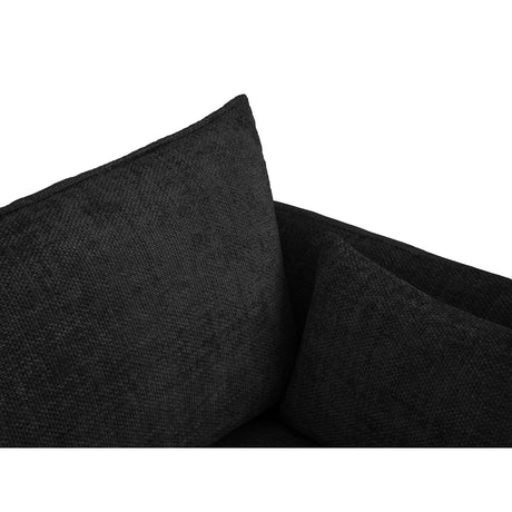Matera 3-Sitzer Sofa mit Schlaffunktion und Stauraum, aus Chenille in Schwarz (Haga 19), 240x108x86 cm von Cosmopolitan Design – Bild 10