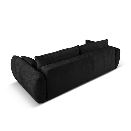 Matera 3-Sitzer Sofa mit Schlaffunktion und Stauraum, aus Chenille in Schwarz (Haga 19), 240x108x86 cm von Cosmopolitan Design – Bild 7