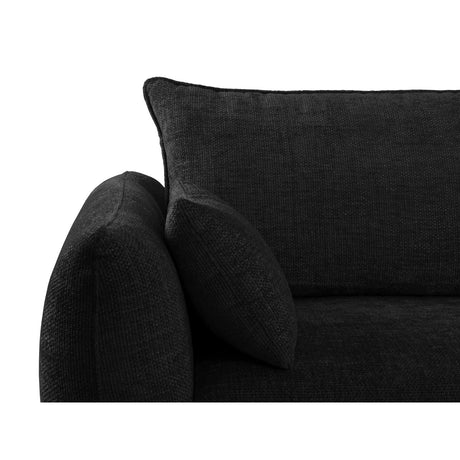 Matera 3-Sitzer Sofa mit Schlaffunktion und Stauraum, aus Chenille in Schwarz (Haga 19), 240x108x86 cm von Cosmopolitan Design – Bild 8