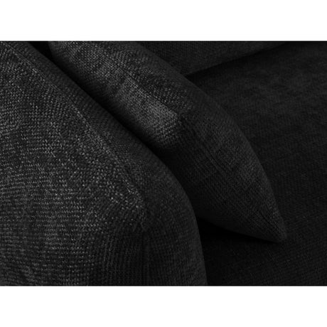 Matera 3-Sitzer Sofa mit Schlaffunktion und Stauraum, aus Chenille in Schwarz (Haga 19), 240x108x86 cm von Cosmopolitan Design – Bild 9