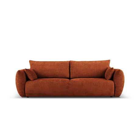 Matera 3-Sitzer Sofa mit Schlaffunktion und Stauraum, aus Chenille in Terrakotta (Haga 44), 240x108x86 cm von Cosmopolitan Design – Bild 1