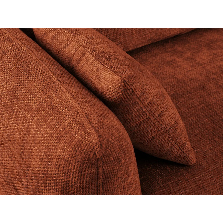 Matera 3-Sitzer Sofa mit Schlaffunktion und Stauraum, aus Chenille in Terrakotta (Haga 44), 240x108x86 cm von Cosmopolitan Design – Bild 9