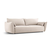 Matera 3-Sitzer Sofa mit Schlaffunktion und Stauraum, aus Samt in Beige (Salvador 1), 240x108x86 cm von Cosmopolitan Design – Bild 4