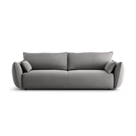 Matera 3-Sitzer Sofa mit Schlaffunktion und Stauraum, aus Samt in Grau (Salvador 17), 240x108x86 cm von Cosmopolitan Design – Bild 1