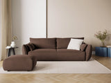 Matera 3-Sitzer Sofa mit Schlaffunktion und Stauraum, aus Samt in Schokolade (Salvador 4), 240x108x86 cm von Cosmopolitan Design – Bild 2