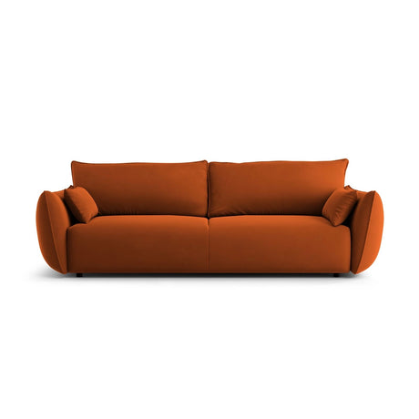 Matera 3-Sitzer Sofa mit Schlaffunktion und Stauraum, aus Samt in Terrakotta (Salvador 14), 240x108x86 cm von Cosmopolitan Design – Bild 1