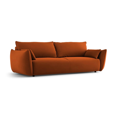 Matera 3-Sitzer Sofa mit Schlaffunktion und Stauraum, aus Samt in Terrakotta (Salvador 14), 240x108x86 cm von Cosmopolitan Design – Bild 4