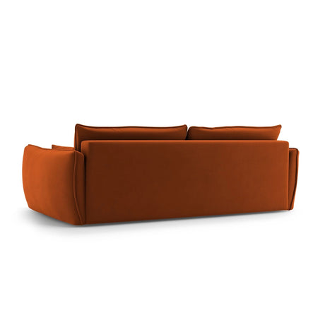 Matera 3-Sitzer Sofa mit Schlaffunktion und Stauraum, aus Samt in Terrakotta (Salvador 14), 240x108x86 cm von Cosmopolitan Design – Bild 8