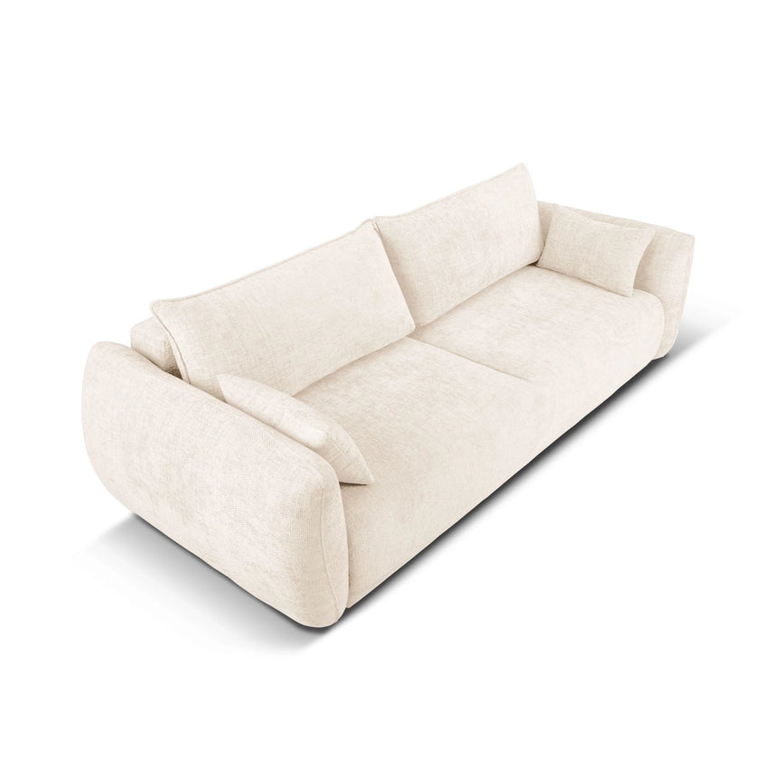 Matera 3-Sitzer Sofa mit Schlaffunktion und Stauraum, aus Samt oder Chenille, 240x108x86 cm von Cosmopolitan Design – Bild 4