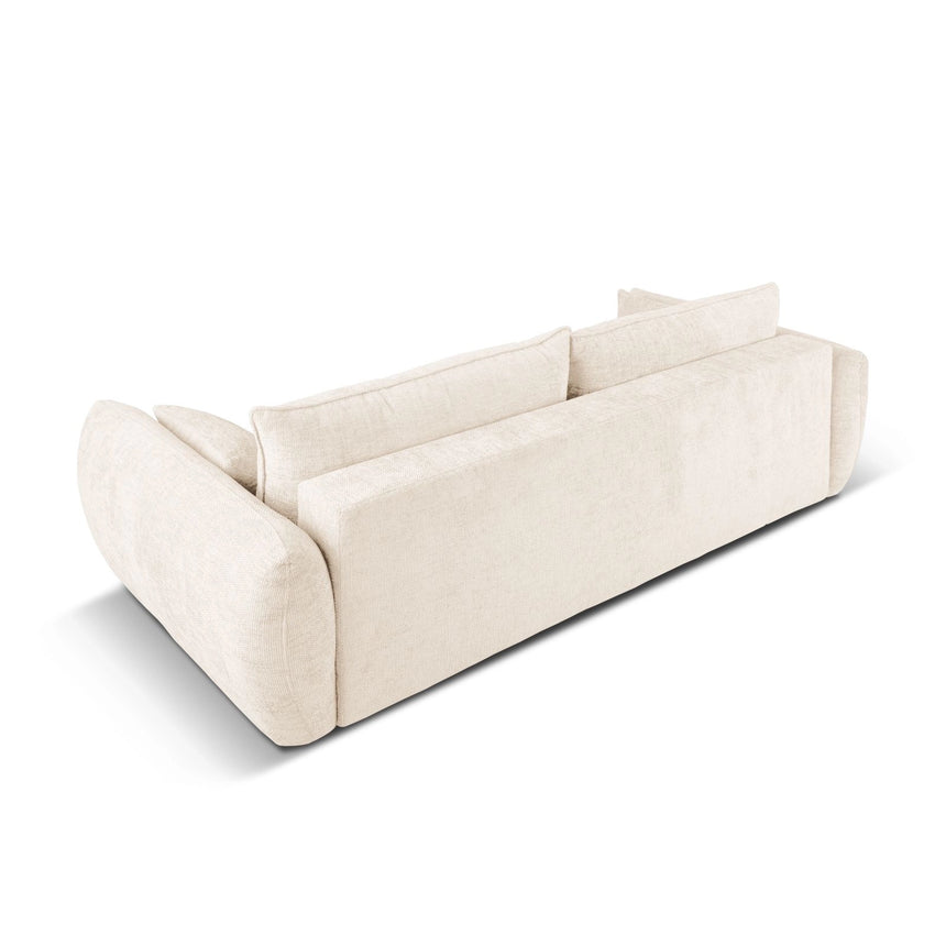 Matera 3-Sitzer Sofa mit Schlaffunktion und Stauraum, aus Samt oder Chenille, 240x108x86 cm von Cosmopolitan Design – Bild 7