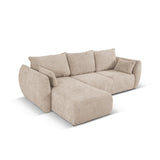 Matera 4-Sitzer Ecksofa, Linke Seite, aus Chenille in Beige (Haga 30), 253x173x86 cm von Cosmopolitan Design – Bild 5