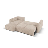 Matera 4-Sitzer Ecksofa, Linke Seite, aus Chenille in Beige (Haga 30), 253x173x86 cm von Cosmopolitan Design – Bild 7