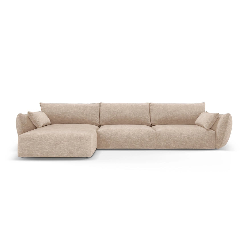 Matera 4-Sitzer Ecksofa, Linke Seite, aus Chenille in Beige (Haga 30), 308x171x85 cm von Cosmopolitan Design – Bild 1
