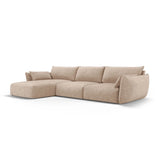 Matera 4-Sitzer Ecksofa, Linke Seite, aus Chenille in Beige (Haga 30), 308x171x85 cm von Cosmopolitan Design – Bild 3