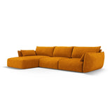 Matera 4-Sitzer Ecksofa, Linke Seite, aus Chenille in Gelb (Haga 68), 308x171x85 cm von Cosmopolitan Design – Bild 3