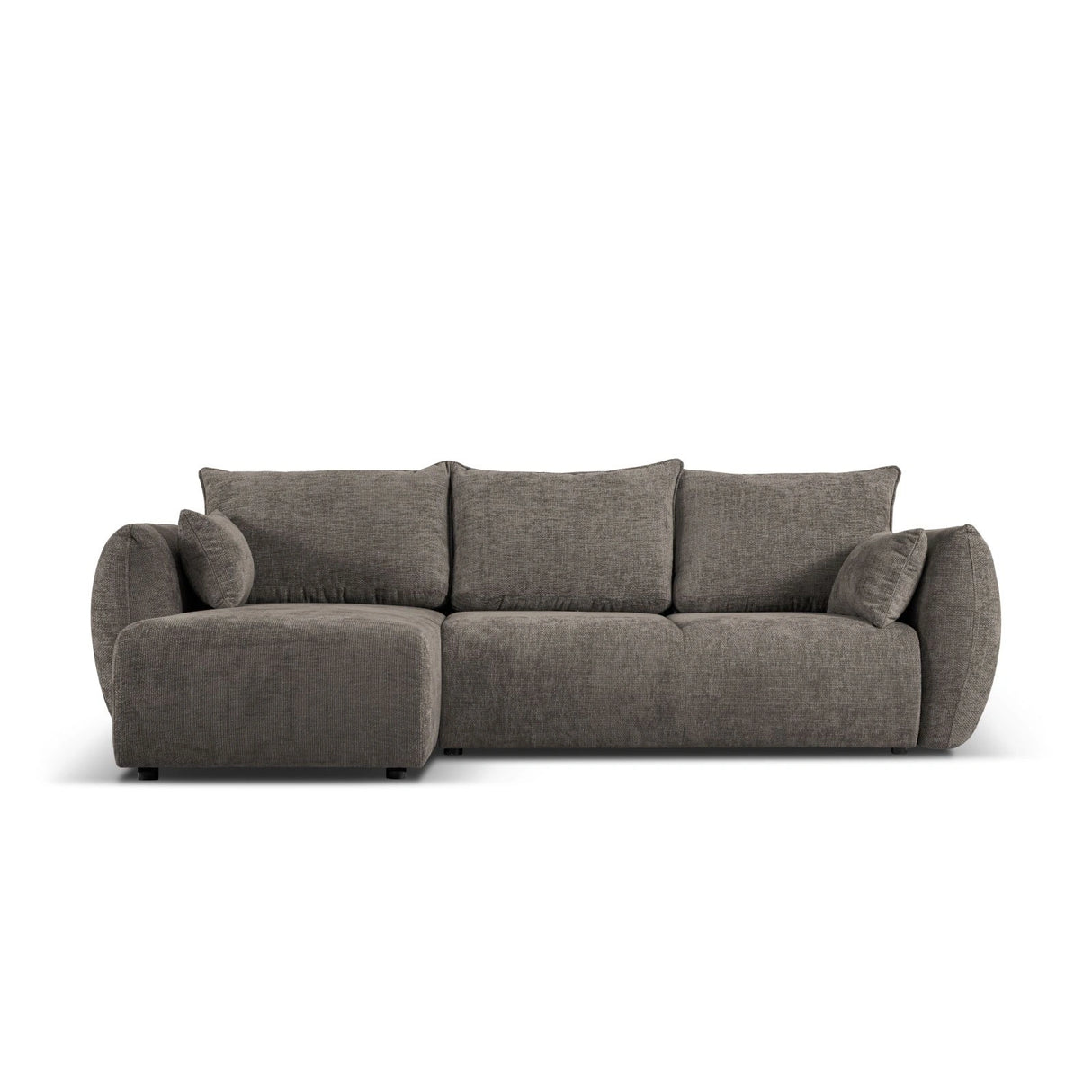 Matera 4-Sitzer Ecksofa, Linke Seite, aus Chenille in Grau (Haga 16), 253x173x86 cm von Cosmopolitan Design – Bild 1