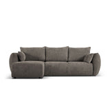 Matera 4-Sitzer Ecksofa, Linke Seite, aus Chenille in Grau (Haga 16), 253x173x86 cm von Cosmopolitan Design – Bild 1