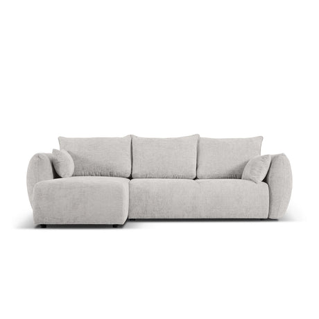 Matera 4-Sitzer Ecksofa, Linke Seite, aus Chenille in Hellgrau (Haga 06), 253x173x86 cm von Cosmopolitan Design – Bild 1