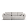 Matera 4-Sitzer Ecksofa, Linke Seite, aus Chenille in Hellgrau (Haga 06), 253x173x86 cm von Cosmopolitan Design – Bild 1