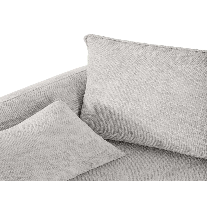 Matera 4-Sitzer Ecksofa, Linke Seite, aus Chenille in Hellgrau (Haga 06), 253x173x86 cm von Cosmopolitan Design – Bild 10