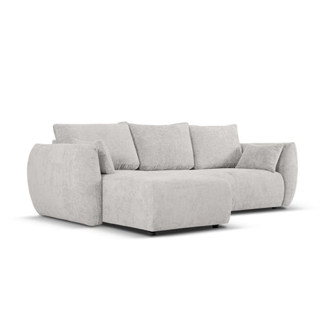 Matera 4-Sitzer Ecksofa, Linke Seite, aus Chenille in Hellgrau (Haga 06), 253x173x86 cm von Cosmopolitan Design – Bild 4